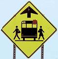 School bus stop ahead