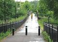 Bollards looking back