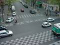 Bicyclist continues across intersection