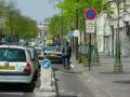 Bike lane interrupted for curbside gas pumps